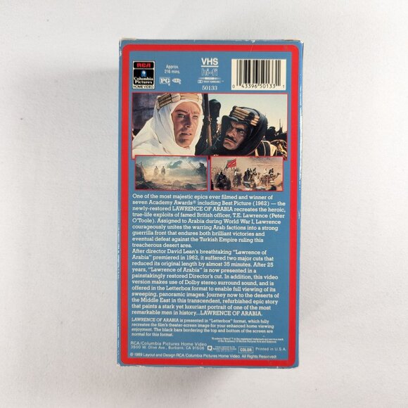3/$15 Vintage Letterbox Double VHS 1989 LAWRENCE OF ARABIA 7x ac award winner - Picture 3 of 5
